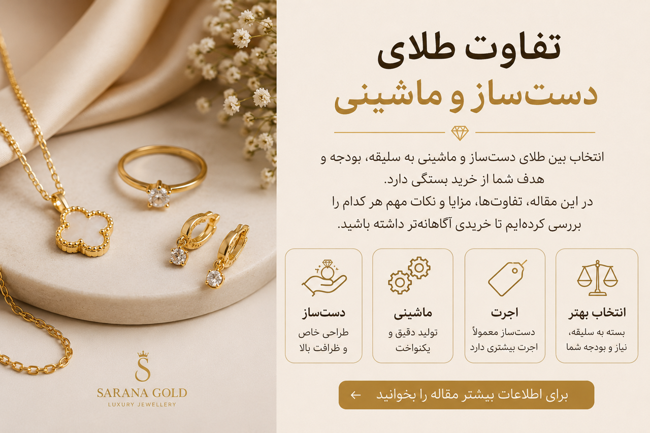 تفاوت طلای دست‌ساز و ماشینی
